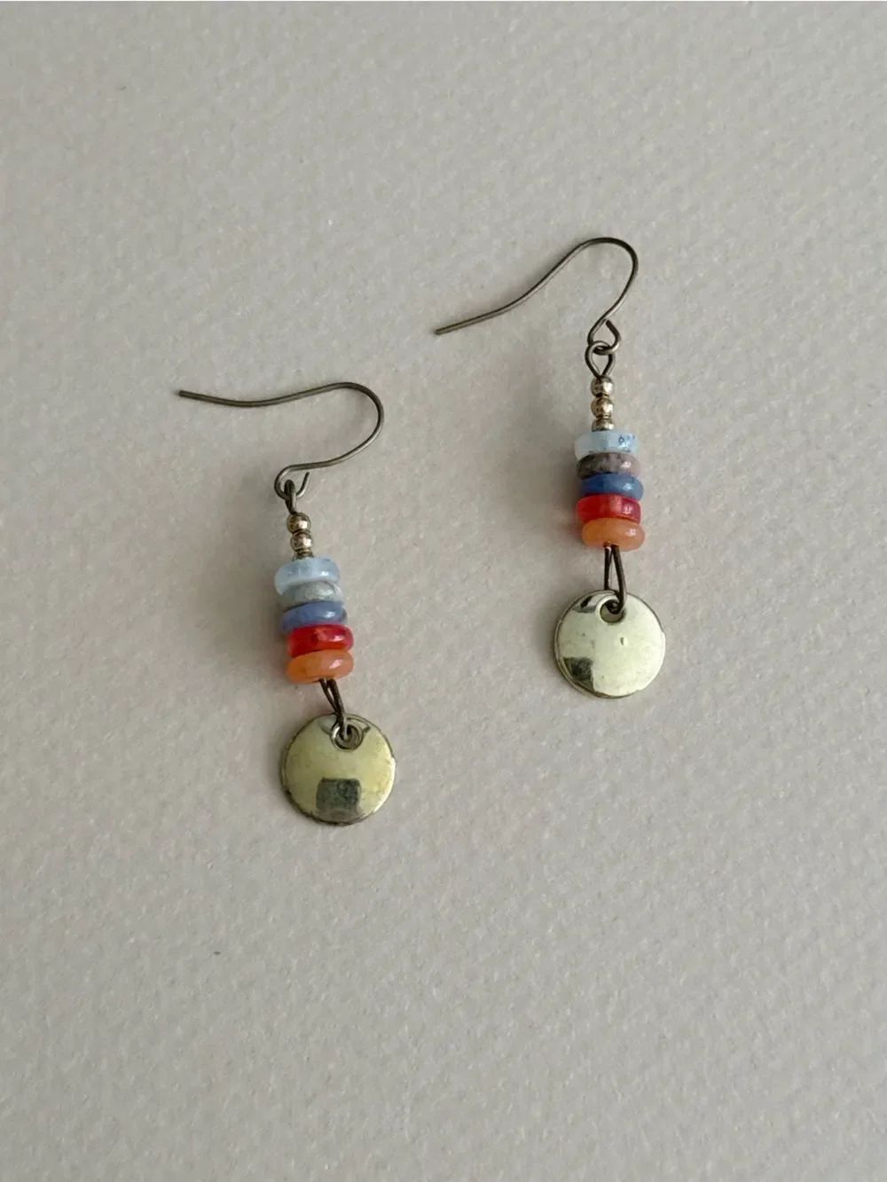 Disc Drop Earrings M1865